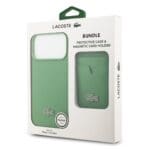 Lacoste Iconic Petit Pique MagSafe + Wallet Green iPhone 17 Pro Max Tok
