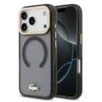 Lacoste PC/TPU Frosted Finish Gold Logo MagSafe Black iPhone 17 Pro Tok