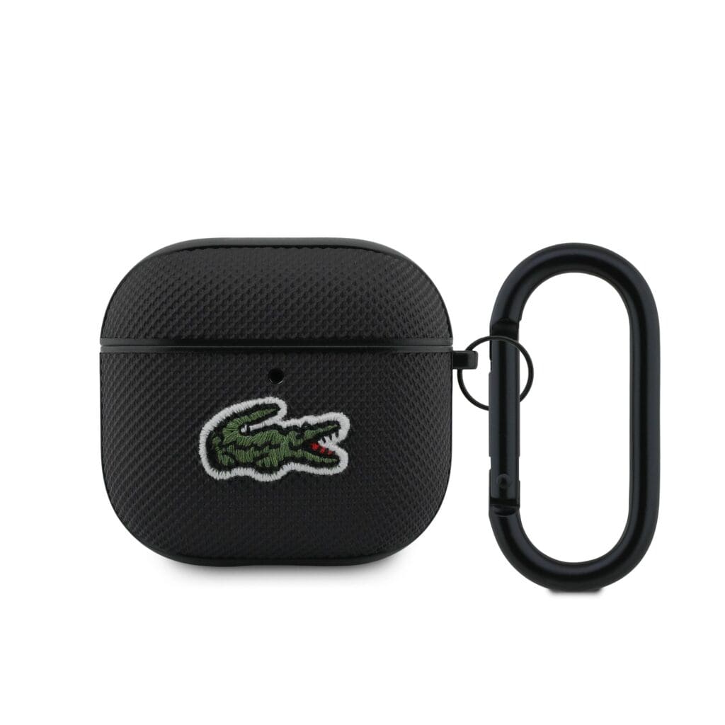 Lacoste Petit Pique Croc Logo Patch Black AirPods 4 Tok
