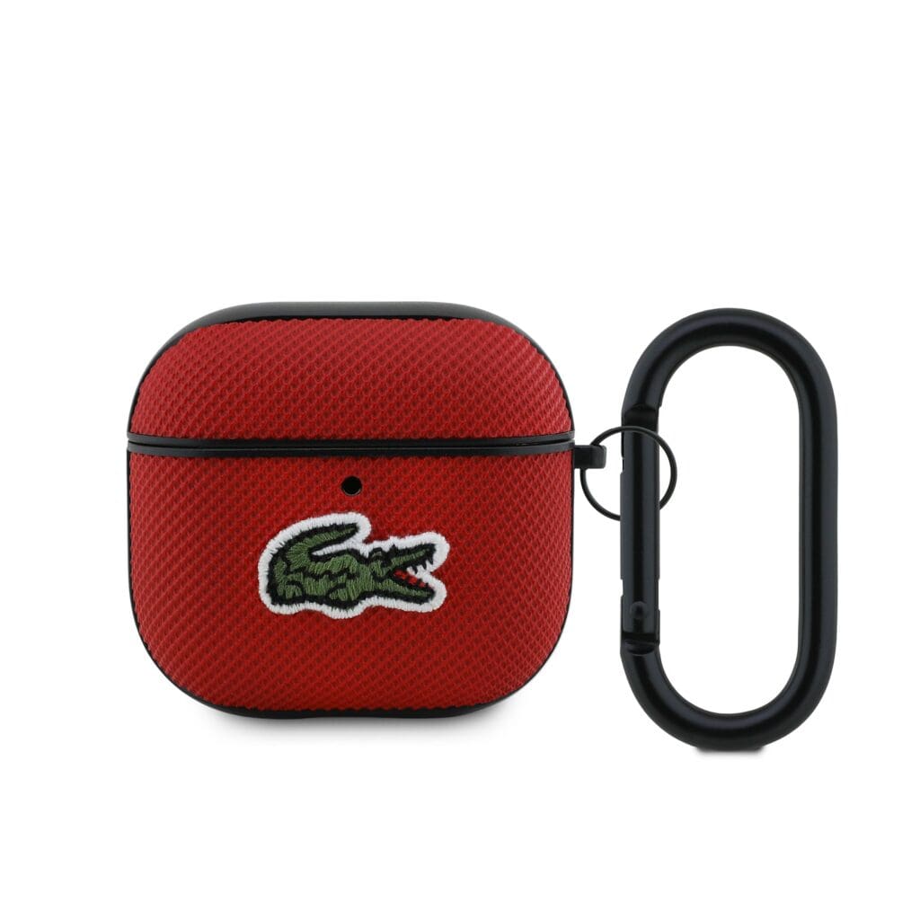 Lacoste Petit Pique Croc Logo Patch Red AirPods 4 Tok