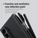 Nillkin Super Frosted FOLD Magnetic Pen Slot Samsung Black Samsung Galaxy Z Fold 7 Tok