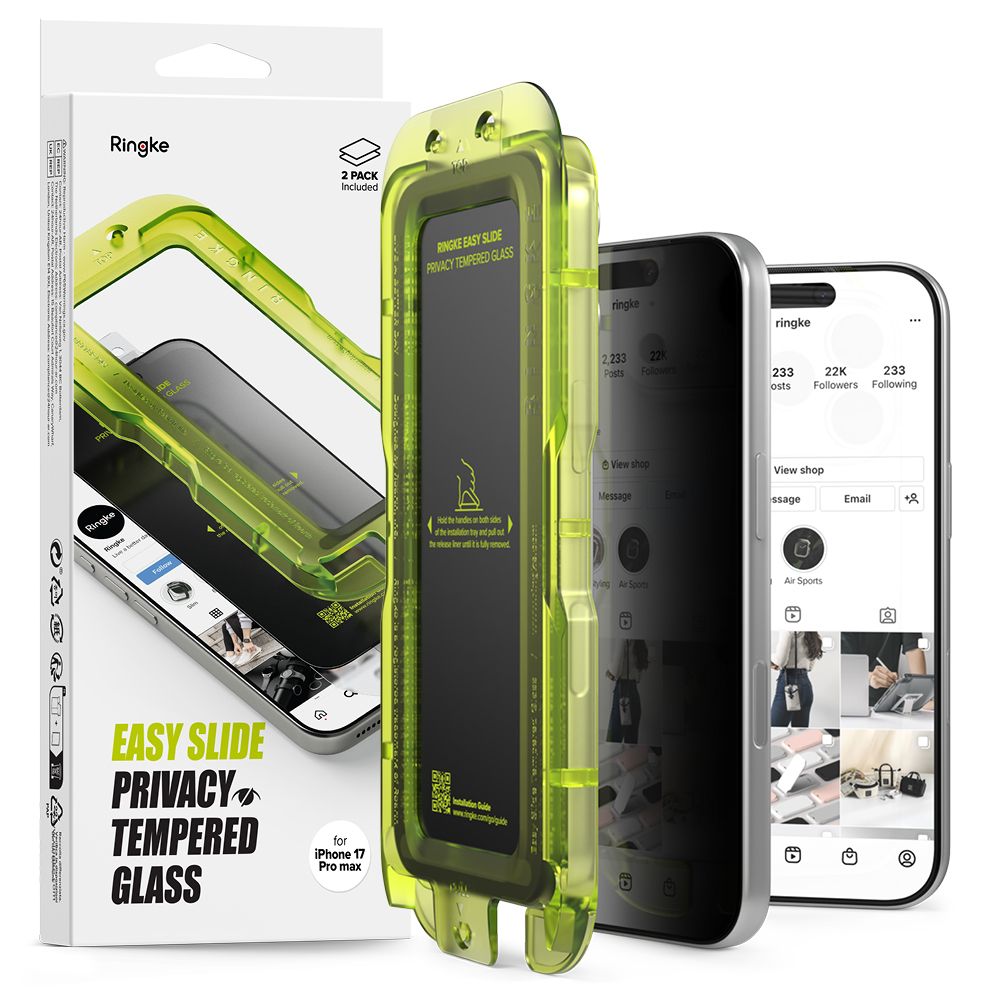 Ringke Easy Slide 2-Pack Privacy iPhone 17 Pro