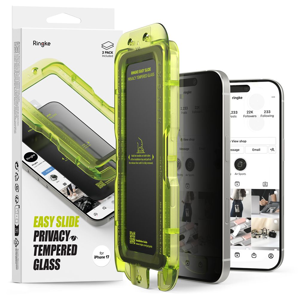 Ringke Easy Slide 2-Pack Privacy iPhone 17