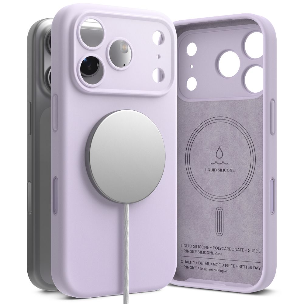 Ringke Silicone Magnetic MagSafe Light Purple iPhone 17 Pro Max Tok
