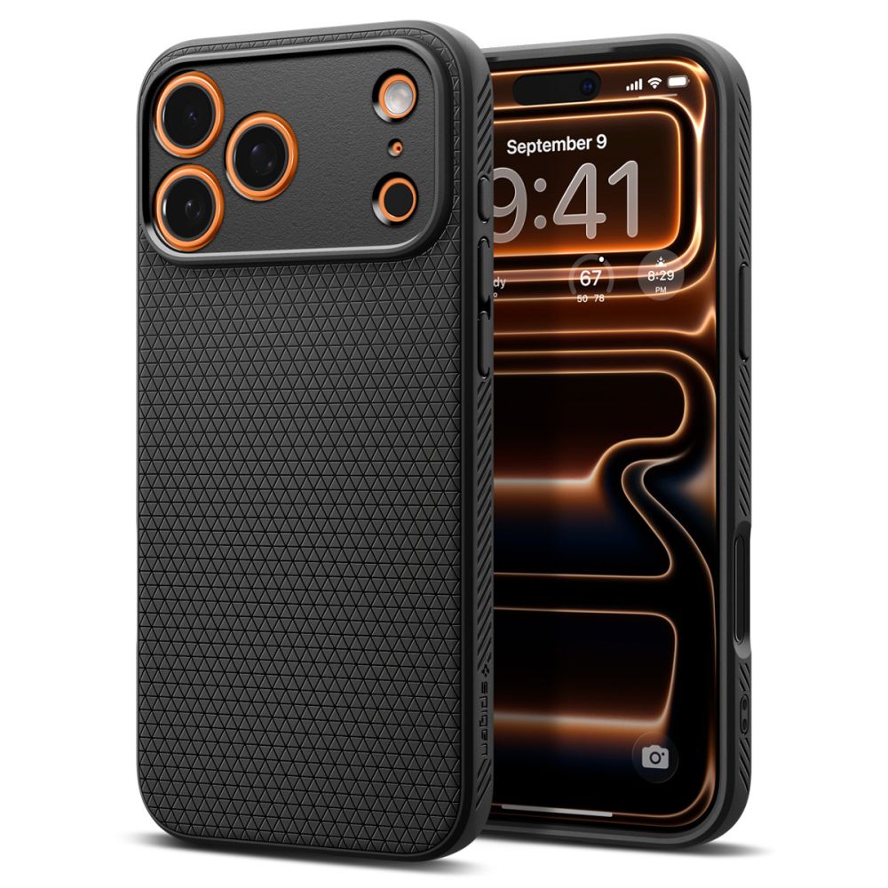Spigen Liquid Air Matte Black iPhone 17 Pro Max Tok