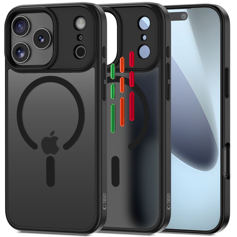 Tech-Protect Magmat Xt 4-Set MagSafe Matte Black iPhone 17 Pro Max Tok