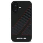 AMG AMHMP16S2SCFR Black Hardcase Checkered Flag Pattern MagSafe iPhone 16 Tok