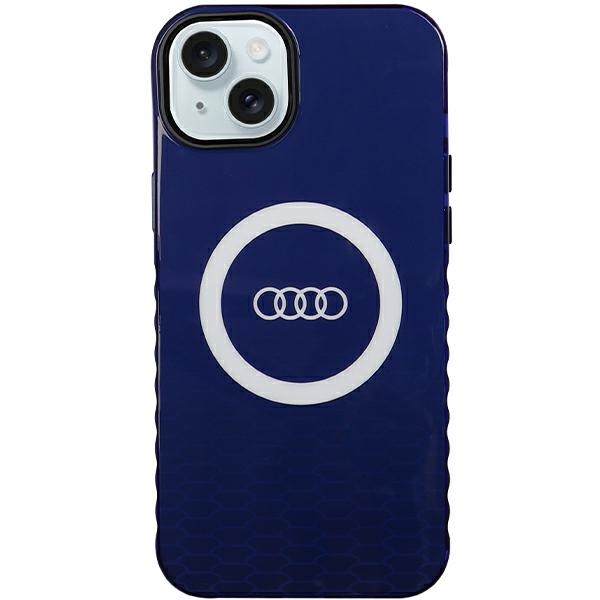 Audi IML Big Logo MagSafe Navy Blue Hardcase AU-IMLMIP15 iPhone 14 Plus/15 Plus Tok