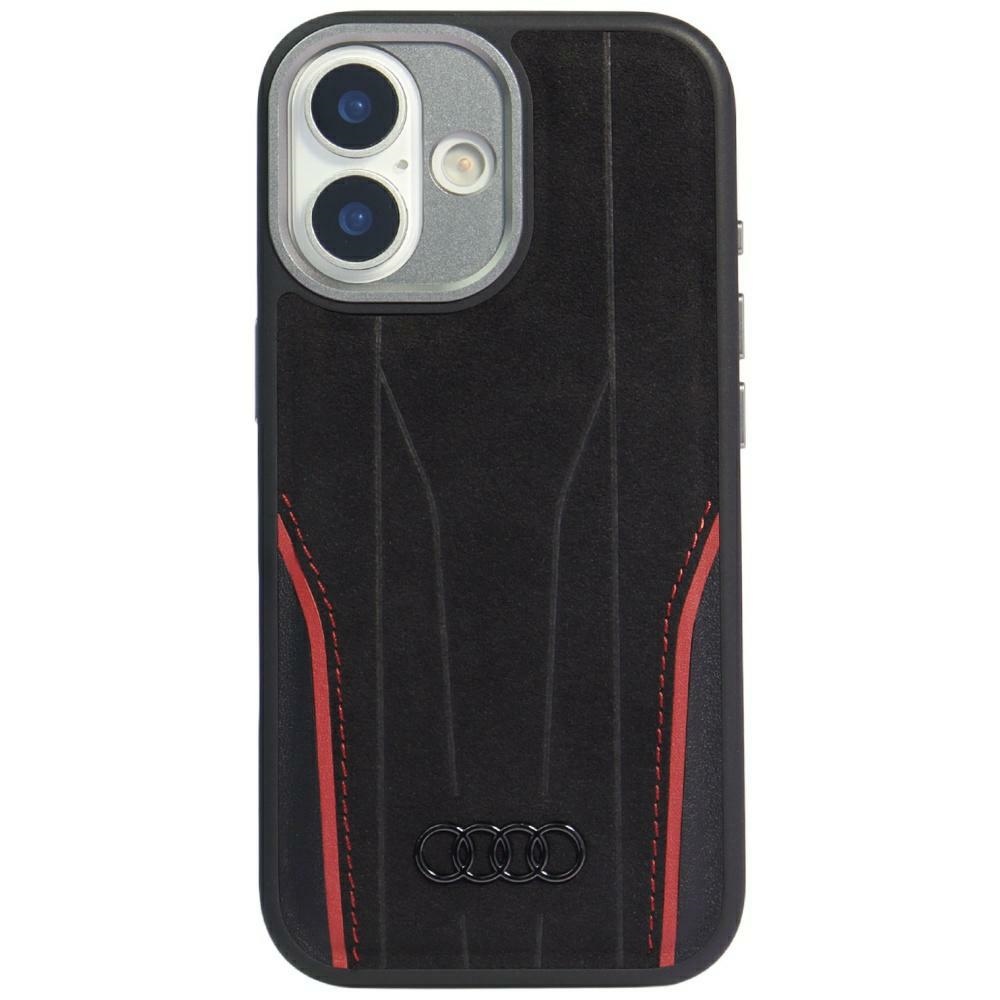 Audi R8 Genuine Leather MagSafe Black-Red iPhone 17 Tok