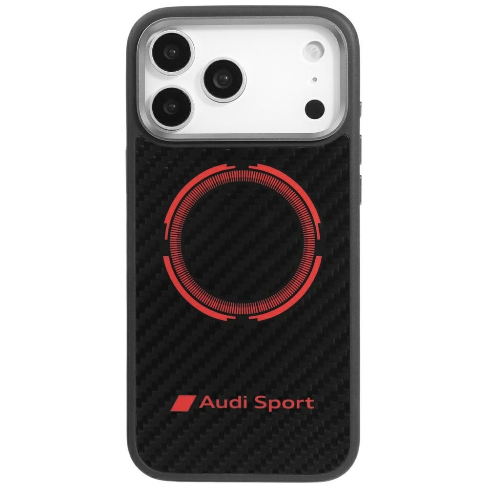 Audi RSQ Carbon Fiber Sport Red Circle MagSafe Black iPhone 17 Pro Max Tok