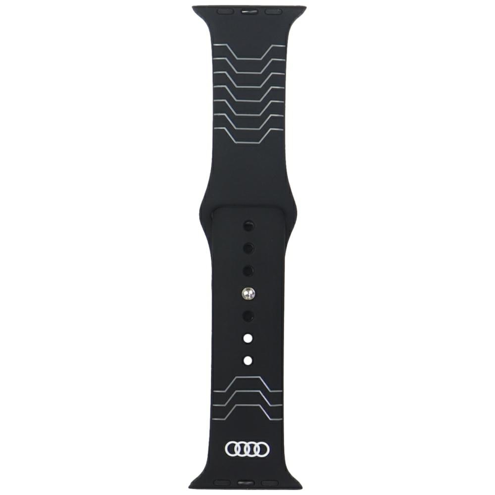 Audi Strap Geometric Pattern Silicone Watch Strap Apple Watch SE/11/10/9/8/7/6/5/4/3/Ultra 1/2/3 (44/45/46/49mm) Black