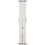 Audi Strap Sport Red Logo Silicone Watch Strap Apple Watch SE/11/10/9/8/7/6/5/4/3 (42/41/40/38mm) White