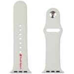 Audi Strap Sport Red Logo Silicone Watch Strap Apple Watch SE/11/10/9/8/7/6/5/4/3 (42/41/40/38mm) White