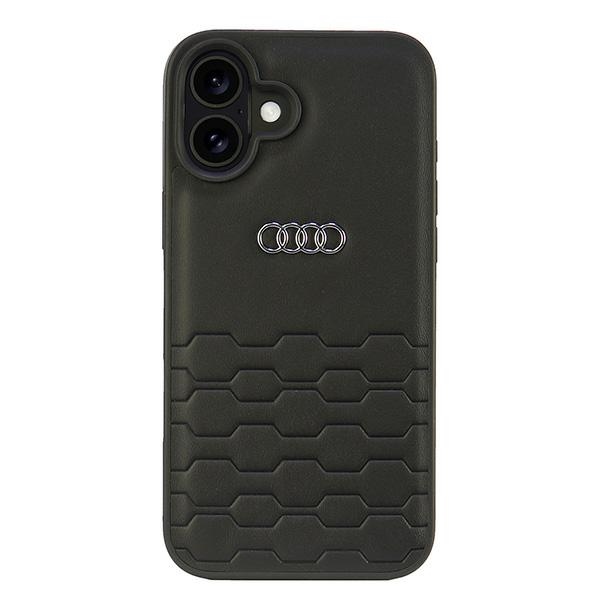 Audi Synthetic Leather Black Hardcase AU-TPUPCIP16M-GT/D2-BK iPhone 16 Plus Tok
