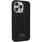 Audi Synthetic Leather MagSafe Black Hardcase AU-TPUPCMIP14P-GT/D3-BK iPhone 14 Pro Tok