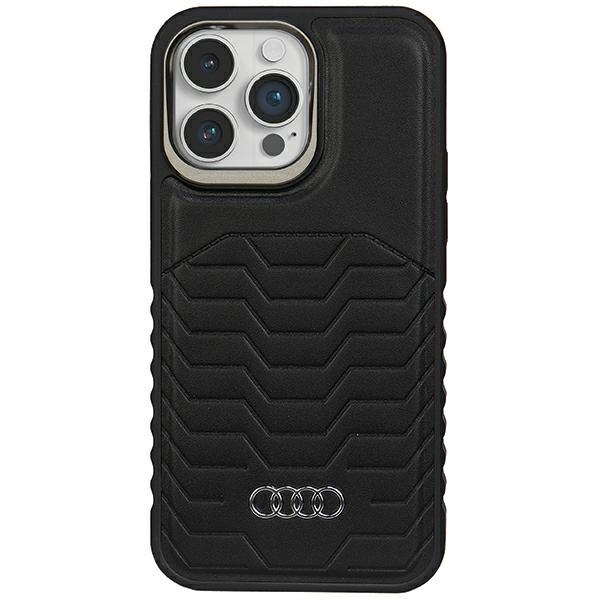 Audi Synthetic Leather MagSafe Black Hardcase AU-TPUPCMIP14P-GT/D3-BK iPhone 14 Pro Tok