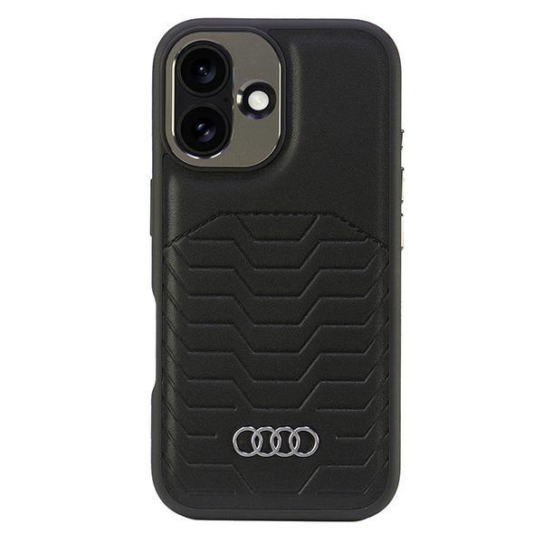 Audi Synthetic Leather MagSafe Black Hardcase AU-TPUPCMIP16-GT/D3-BK iPhone 16 Tok
