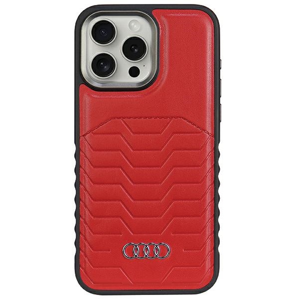 Audi Synthetic Leather MagSafe Red Hardcase AU-TPUPCMIP14P-GT/D3-RD iPhone 14 Pro Tok
