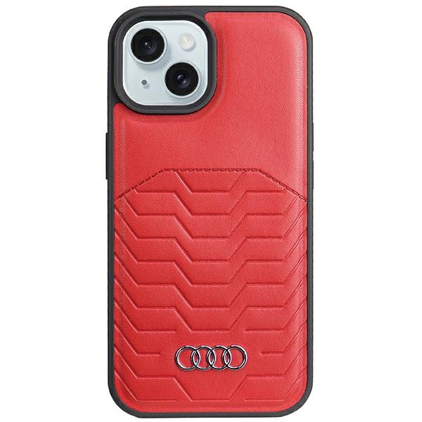 Audi Synthetic Leather MagSafe Red Hardcase AU-TPUPCMIP15-GT/D3-RD iPhone 13/14/15 Tok