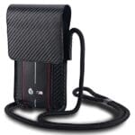 BMW Bag BMPSP15XMSCAKR Wallet Bag Black Carbon Red Stripes