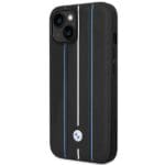 BMW BMHCP14S22RVSK Black Hardcase Leather Stamp Blue Lines iPhone 13/14/15 Tok