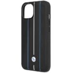 BMW BMHCP14S22RVSK Black Hardcase Leather Stamp Blue Lines iPhone 13/14/15 Tok