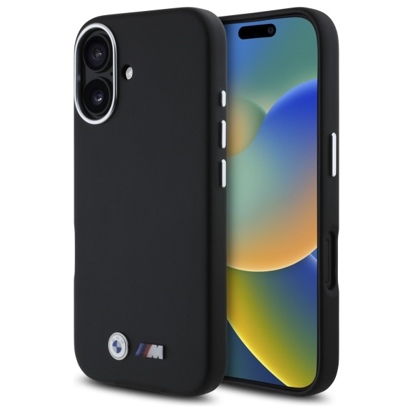 BMW BMHCP16S23PMWK Black Hardcase M Smooth Full Wrapped Metal iPhone 16 Tok