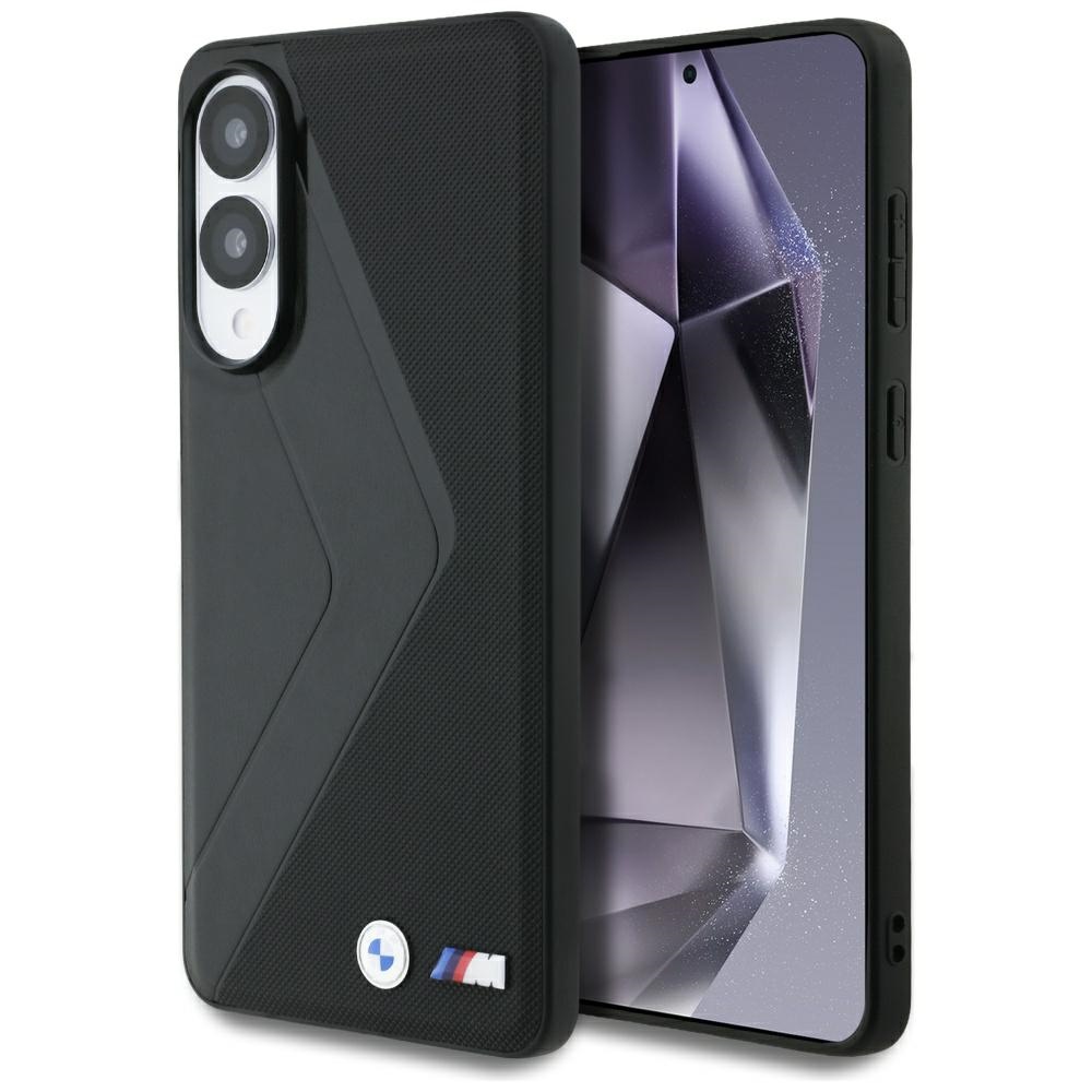 BMW Leather Oversized Stripes MagSafe Black Samsung Galaxy S25 Edge Tok