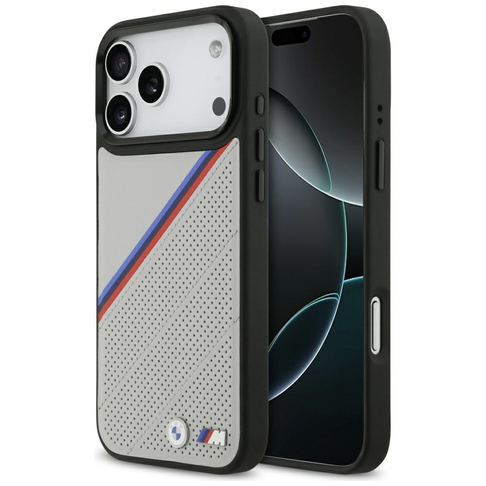 BMW M Tricolor Metal Logo MagSafe Gray iPhone 17 Pro Max Tok