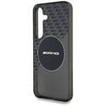 Cas AMG Transparent Rhombs MagSafe Black Samsung Galaxy S25 Tok