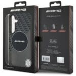 Cas AMG Transparent Rhombs MagSafe Black Samsung Galaxy S25 Tok