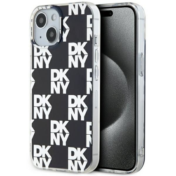DKNY DKHCP15MHDLCEK Black Hardcase IML Checkered Mono Pattern iPhone 14 Plus/15 Plus Tok