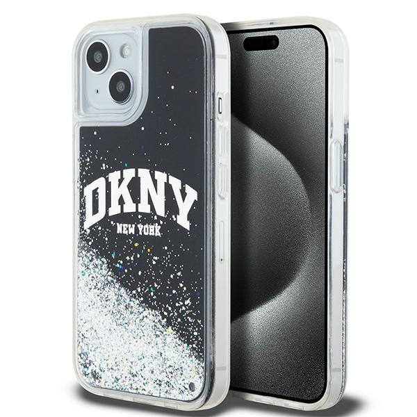 DKNY DKHCP15MLBNAEK Black Hardcase Liquid Glitter Big Logo iPhone 14 Plus/15 Plus Tok