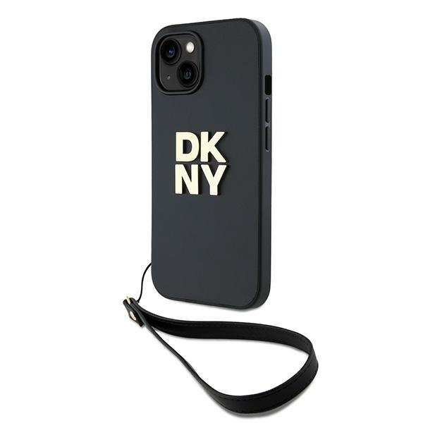 DKNY DKHCP15MPBSWSK Black Hardcase with Wrist Strap and Stock Logo iPhone 15 Plus Tok