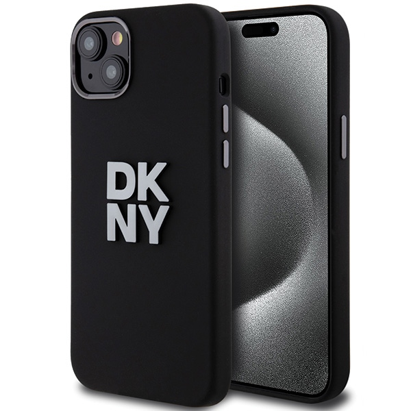 DKNY DKHCP15MSMCBSK Black Hardcase Liquid Silicone Metal Logo iPhone 14 Plus/15 Plus Tok