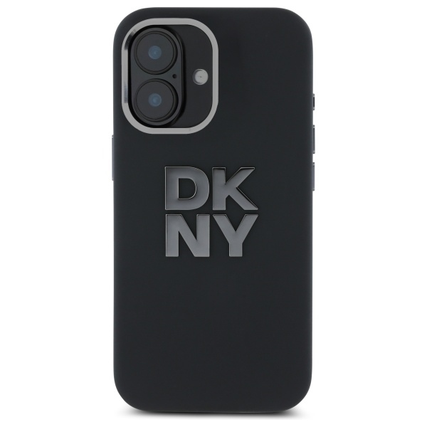DKNY DKHCP16SSMCBSK Black Hardcase Liquid Silicone Metal Logo iPhone 16 Tok