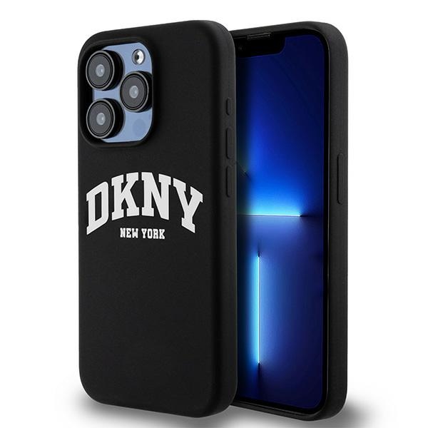 DKNY DKHMP13LSNYACH Black Hardcase Liquid Silicone White Printed Logo MagSaf iPhone 13/13 Pro Tok