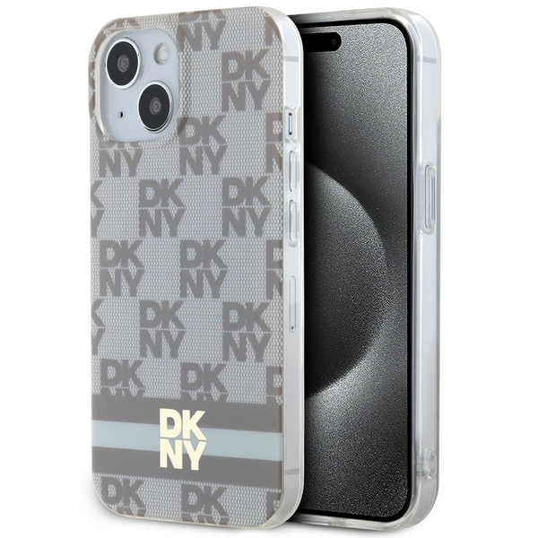DKNY DKHMP14SHCPTSE Beige Hardcase IML Checkered Mono Pattern & Printed iPhone 13/14/15 Tok