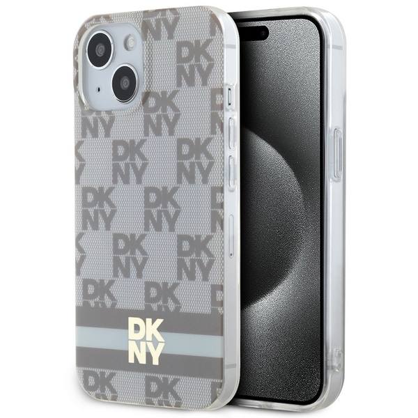 DKNY DKHMP15MHCPTSE Beige Hardcase IML Checkered Mono Pattern & Pr iPhone 14 Plus/15 Plus Tok