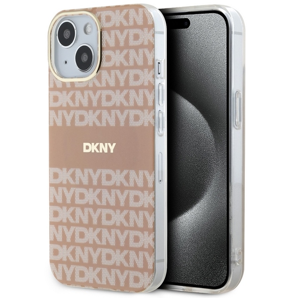 DKNY DKHMP15MHRHSEP Pink Hardcase IML Mono & Stripe MagSafe iPhone 14 Plus/15 Plus Tok