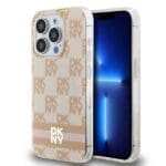 DKNY DKHMP15XHCPTSP Pink Hardcase IML Checkered Mono Pattern & Printed St iPhone 15 Pro Max Tok