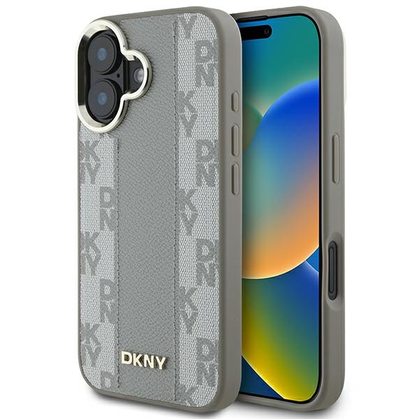 DKNY DKHMP16SPCPVSLE Beige Hardcase Checkered Pattern MagSafe iPhone 16 Tok