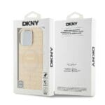 DKNY DKHMP16XHRHSEP Pink Hardcase Repeat Texture Pattern With Stripe iPhone 16 Pro Max Tok