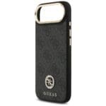 Guess 4G Strass Logo & Big Strap Metal Buttons MagSafe Black iPhone 17 Air Tok