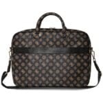Guess Bag 4G Peony Front Pocket Zipper Triangle Logo 16" Black