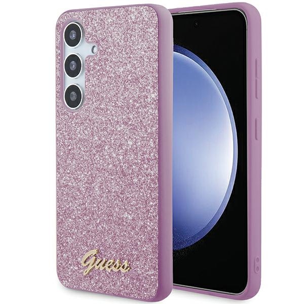 Guess GGUHCMHGGSHU S926 Purple Hardcase Glitter Script Samsung Galaxy S24 Plus Tok