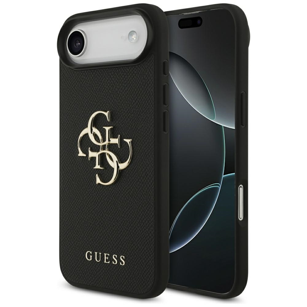 Guess Grained Big 4G & Classic Logo Black iPhone 17 Air Tok