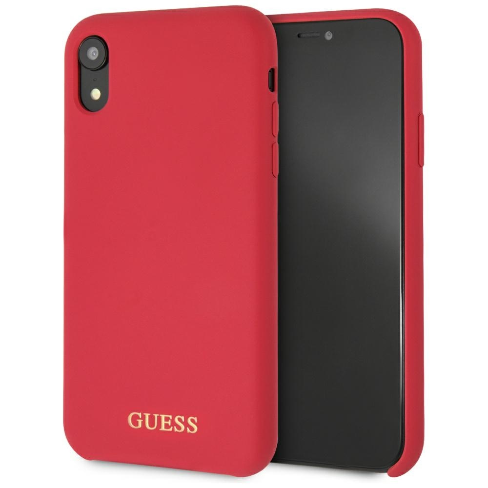 Guess GUHCI61LSGLRE Red Hardcase Silicone iPhone XR Tok