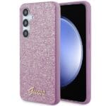 Guess GUHCSHGGSHU S921 Purple Hardcase Glitter Script Samsung Galaxy S24 Tok