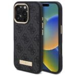 Guess GUHMP16XU4GPRK Black Hardcase 4G Logo Plate MagSafe iPhone 16 Pro Max Tok